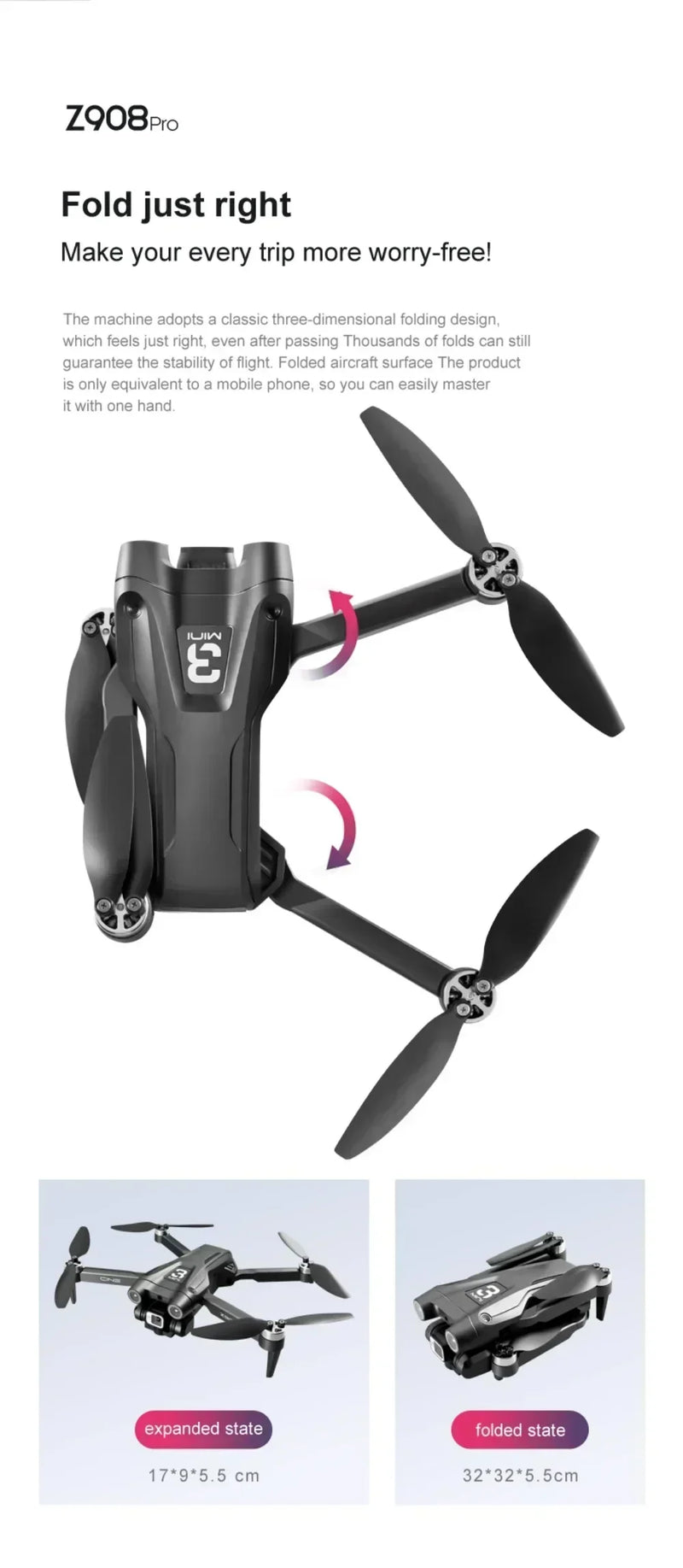 Mini Drone Z908  4K 5G WIFI Profissional 8K Câmera Dupla