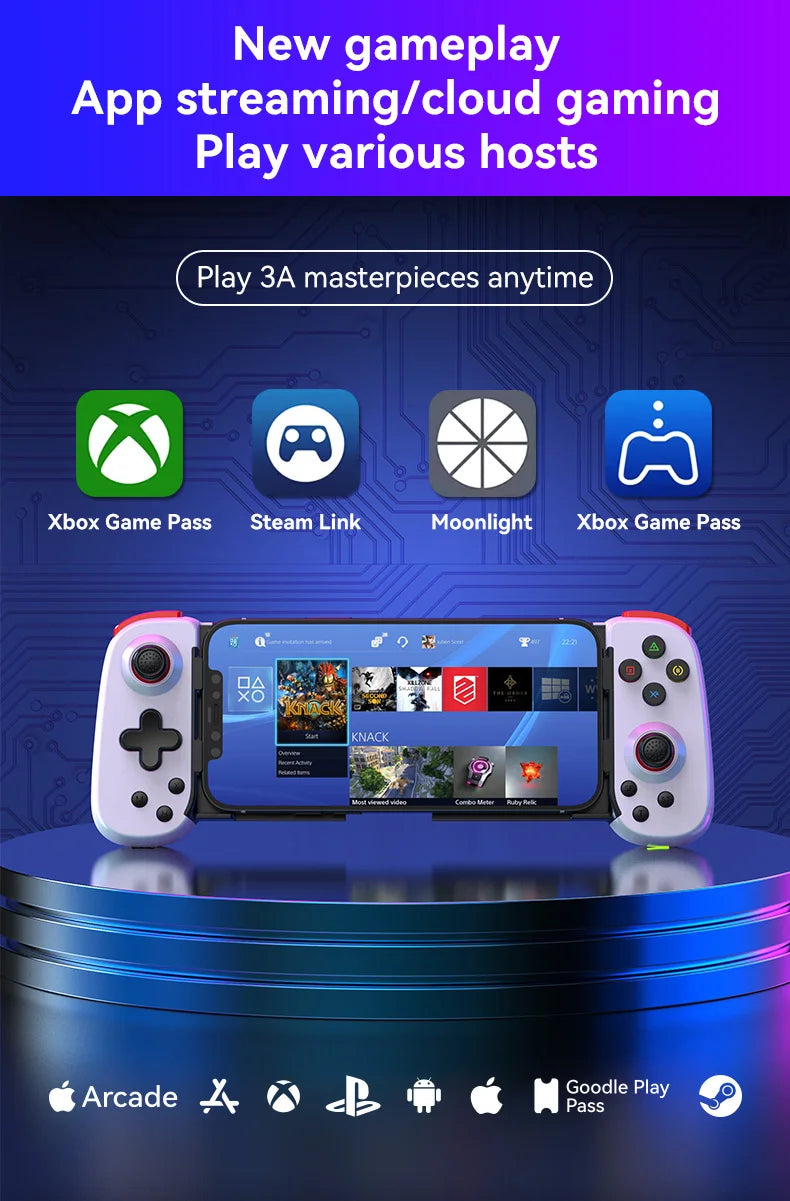 controle para celular compatível iphone e Android - Bluetooth Conexão D6DP Wireless Gamepad Recarregável