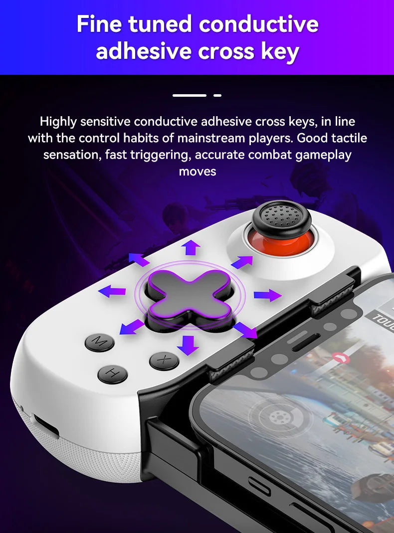 controle para celular compatível iphone e Android - Bluetooth Conexão D6DP Wireless Gamepad Recarregável