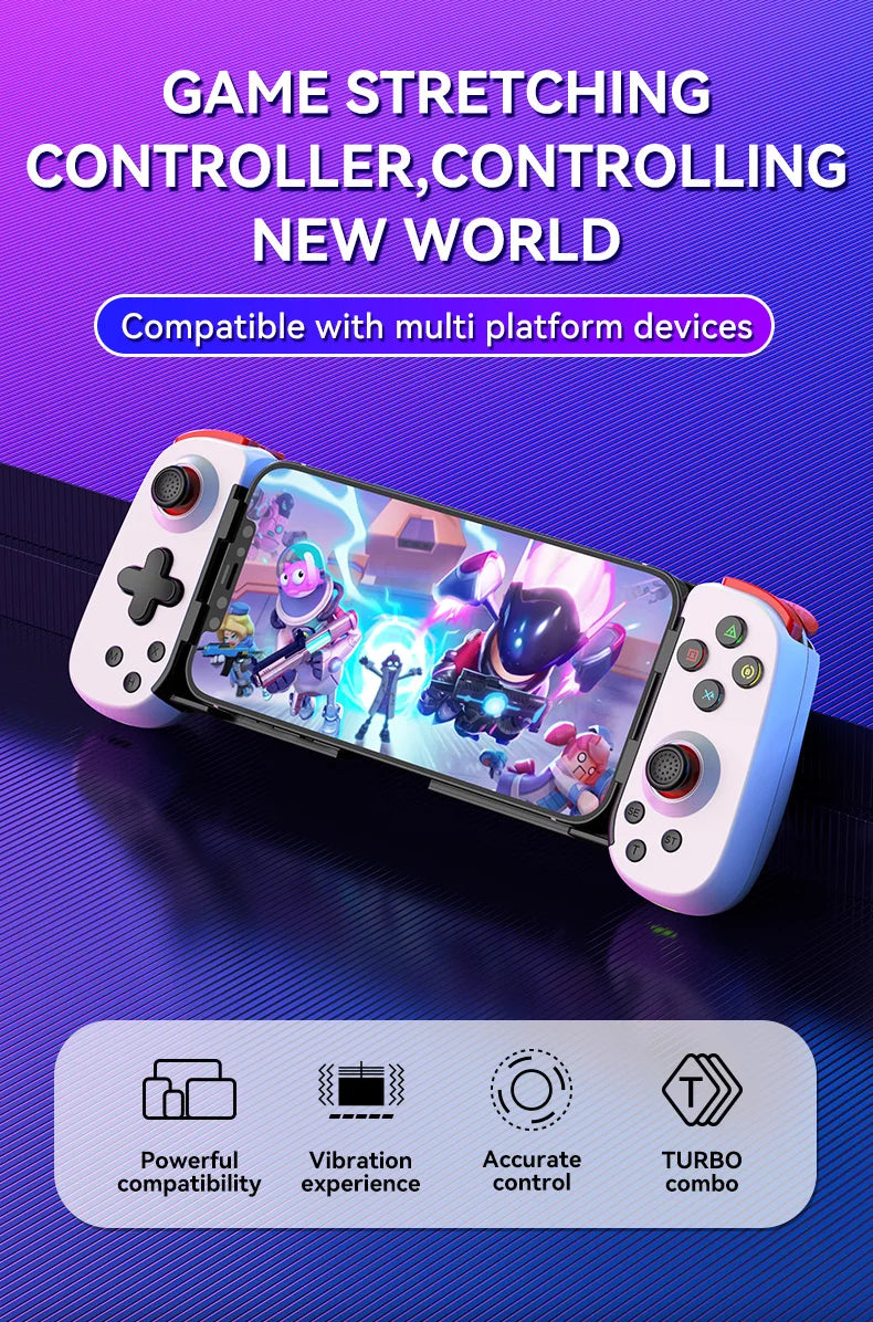 controle para celular compatível iphone e Android - Bluetooth Conexão D6DP Wireless Gamepad Recarregável