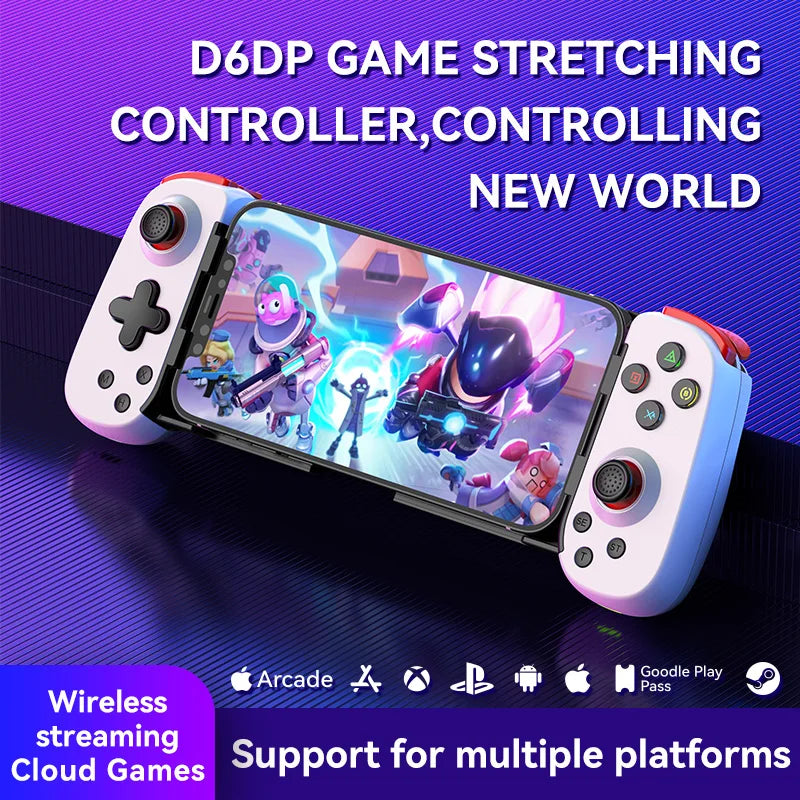 controle para celular compatível iphone e Android - Bluetooth Conexão D6DP Wireless Gamepad Recarregável