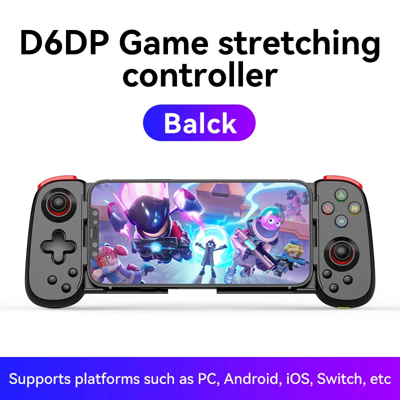 controle para celular compatível iphone e Android - Bluetooth Conexão D6DP Wireless Gamepad Recarregável